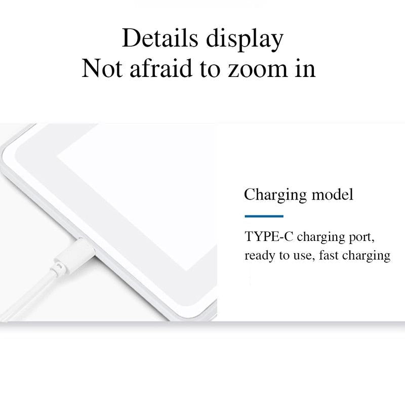 LED Touch Screen Car Sun Visor Makeup Mirror - Adjustable Brightness, Rechargeable HD Vanity Mirror for Stylish Car Accessories