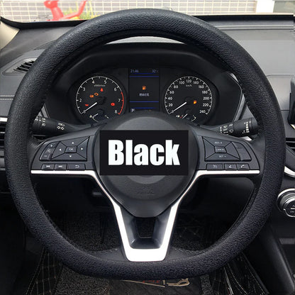 Universal Silicone Steering Wheel Cover – Elastic Non-Slip Grip, Fits 36–40 cm (14–16 in) Wheels, Multi-Color Car Accessory