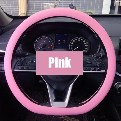 Universal Silicone Steering Wheel Cover – Elastic Non-Slip Grip, Fits 36–40 cm (14–16 in) Wheels, Multi-Color Car Accessory